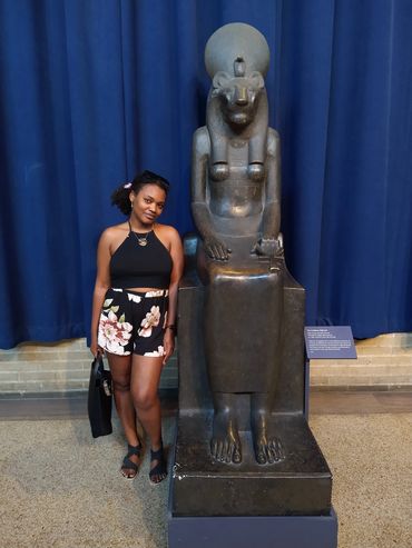 A day at the museum with the Goddess Sekhmet herself. 