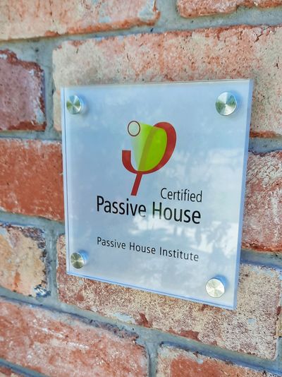 Certified Passive House plaque