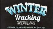 Winter Trucking
Address: 6054 York Rd, Duncan, BC V9L 5J7
Phone: (250) 709-8259