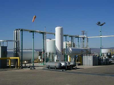 Anhydrous Ammonia storage tanks