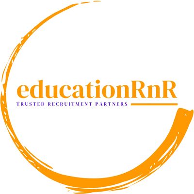 educationRnR Logo, orange on white background