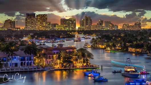 Fort Lauderdale, FL Skyline by Carl Clay Photography