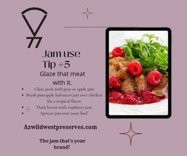 Jam uses glaze that meat poster with an image