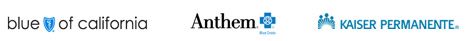 blue shield - anthem blue cross - kaiser
