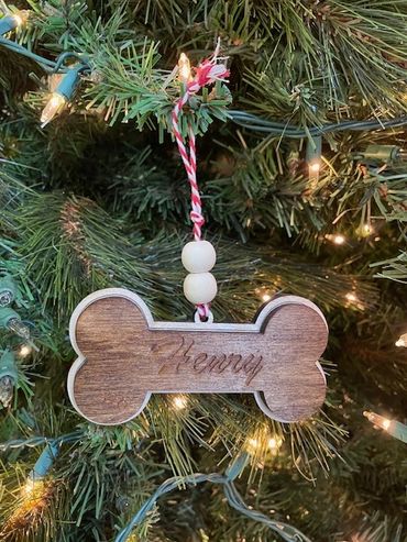 Personalized dog ornament