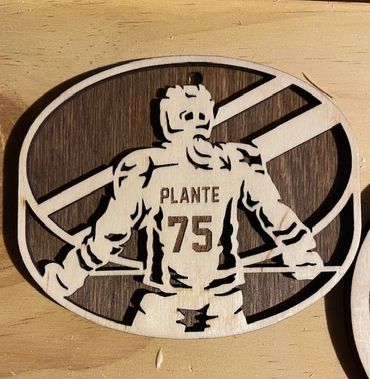 Personalized hockey christmas ornament