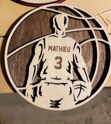 Personalized Basketball christmas ornament