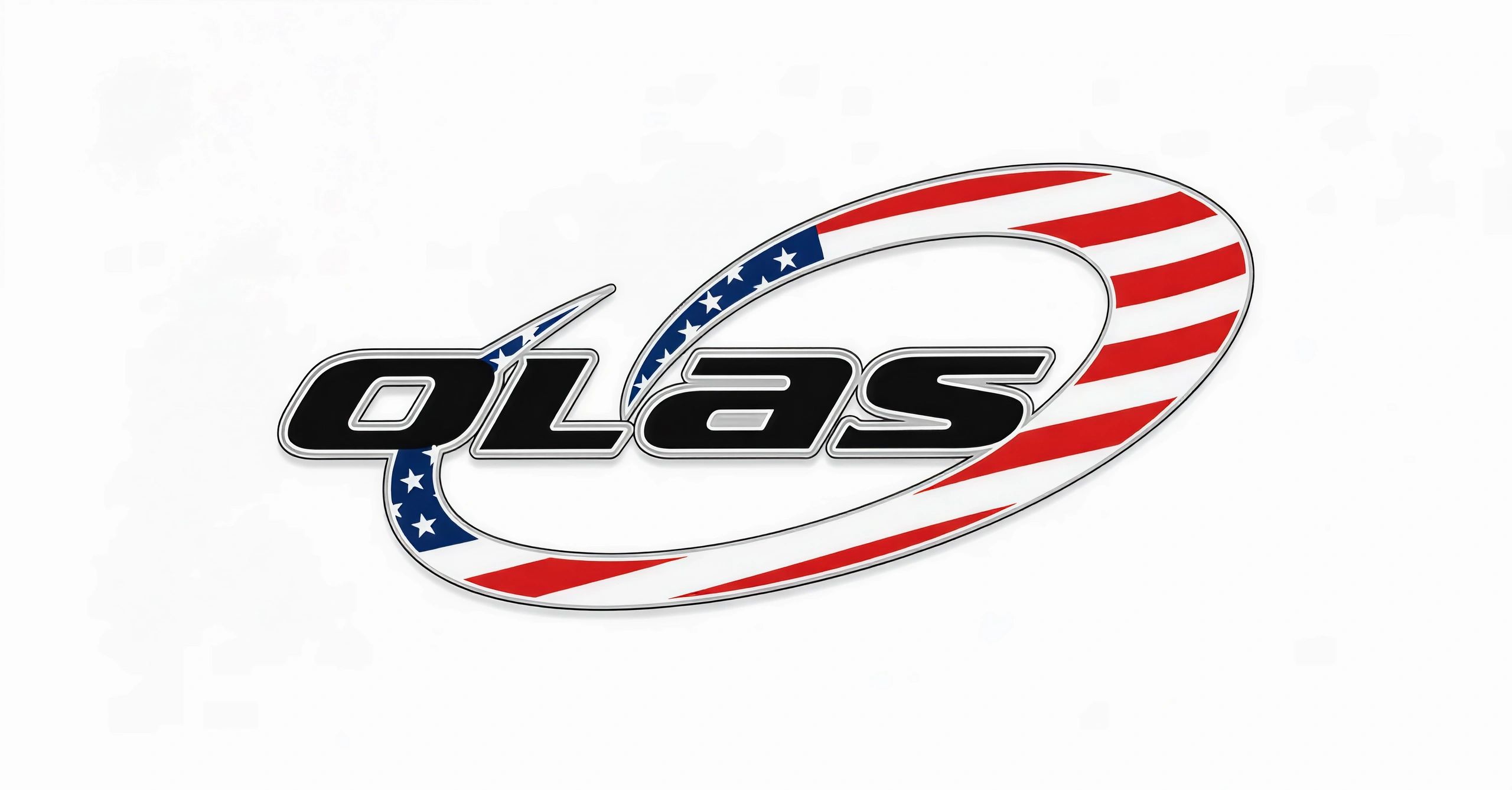 OLAS logo with American flag design on a white background.
