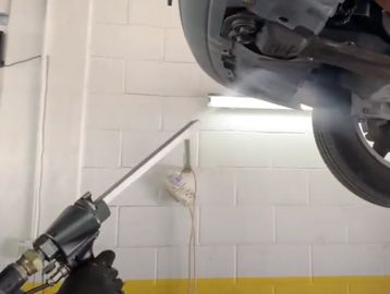 Car detailing by dry ice blasting.