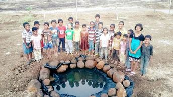 Water conservation by children at Snehgram
