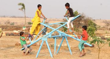Children playing at Snehgram
