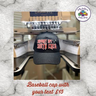 Stylish black printed Cap on a the table.