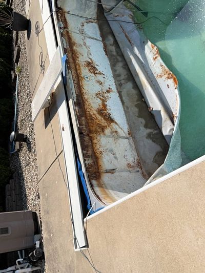 Rehab of old wall, cover box and new liner