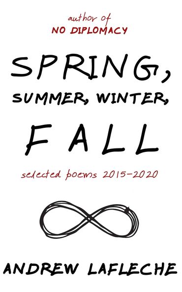 A composite image of a book cover scribbled with permanent marker and the metis infinity symbol.