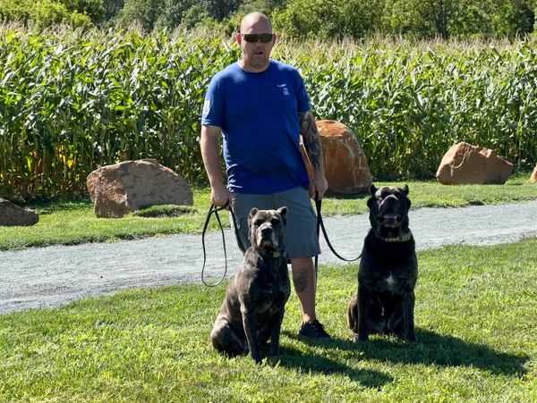 dog trainer in park