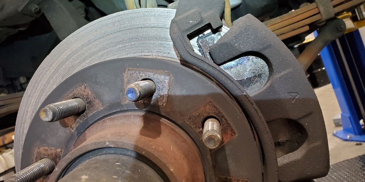 Brakes down to metal to metal. 