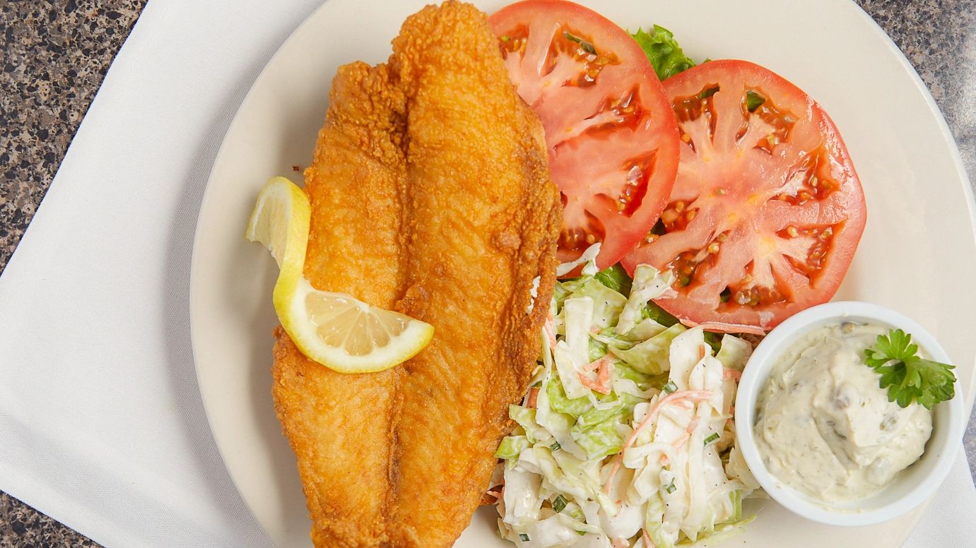 Crispy fish sandwich  from the Bristol Bar & Grille, Louisville KY 
