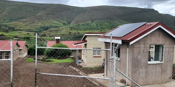 solar panels on the house roof