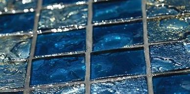 Glass pool tile