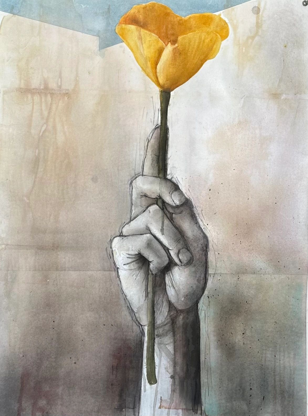 Beautiful pencil art work on the display