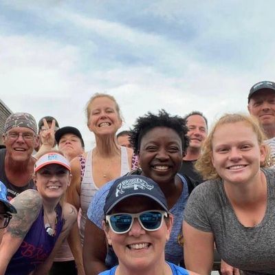 Runners from the PBR group run at Alliance Brewery