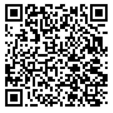 Black and white QR code on white background.