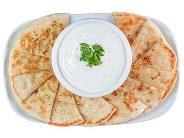 Garlic Dip with Garlic Pita