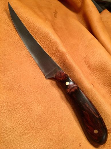 Custom Stainless Steel filet knife with Rosewood handle