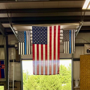 Patriotic, back the blue, support law enforcement, military, veterans, firefighters, EMT's, discounts