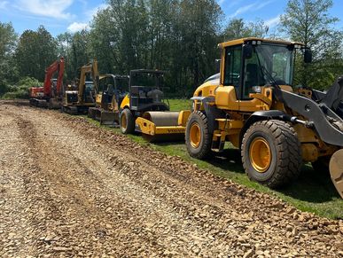 Earth Moving equipment lined up