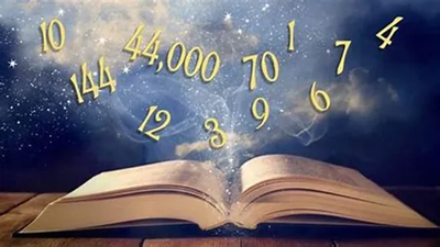 Open book with floating glowing numbers above its pages.