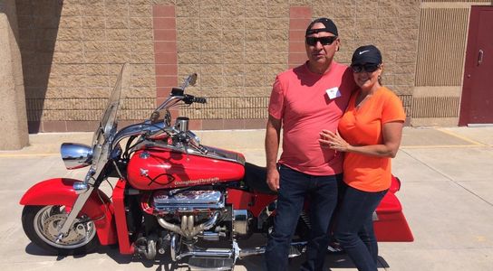 We take this bike into prisons, inmates come out to look which allows us share  pray & share Jesus.