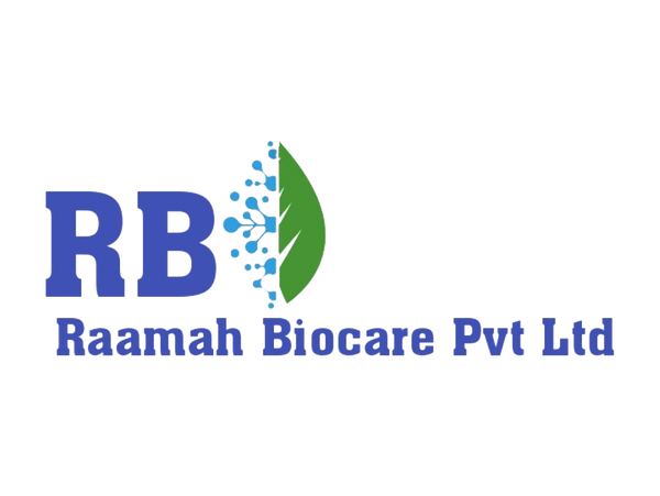 Logo of Raamah Biocare Pvt Ltd with a leaf and tech design.