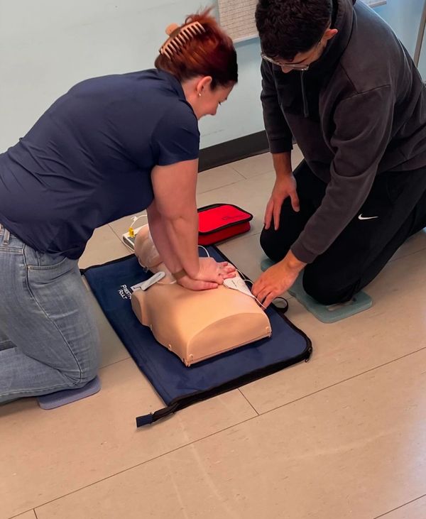 Showing a student cpr