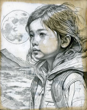 "Where We Find Ourselves" study no.3
Graphite on Wood
8"x10"
2023