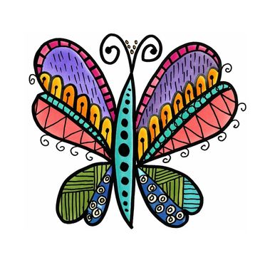 Buttlerfly line art