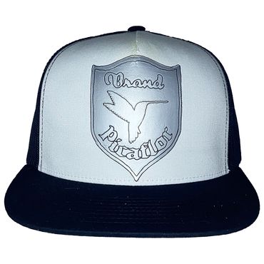 Black Cap White Face Picaflor Logo 3 Silver Shield Black Lettering