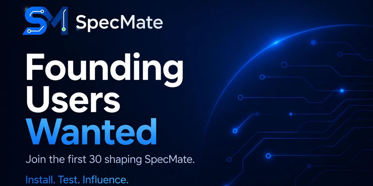 SpecMate seeks founding users for early involvement.