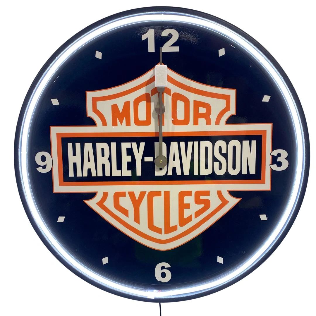 HARLEY DAVIDSON NEON CLOCK SIGN