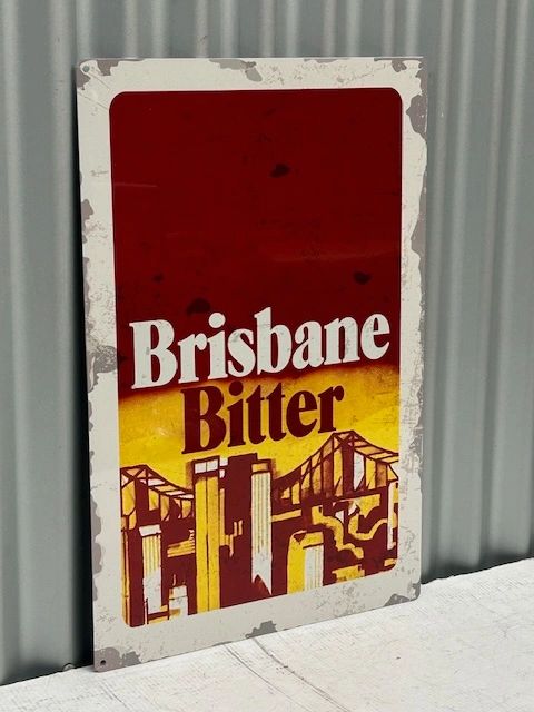 BRISBANE BITTER 600 MM X 400 MM METAL SIGN