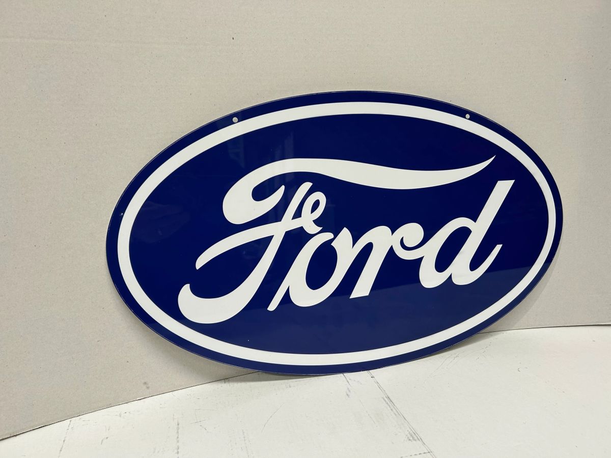 FORD LOGO 610 MM X 360 MM OVAL METAL SIGN