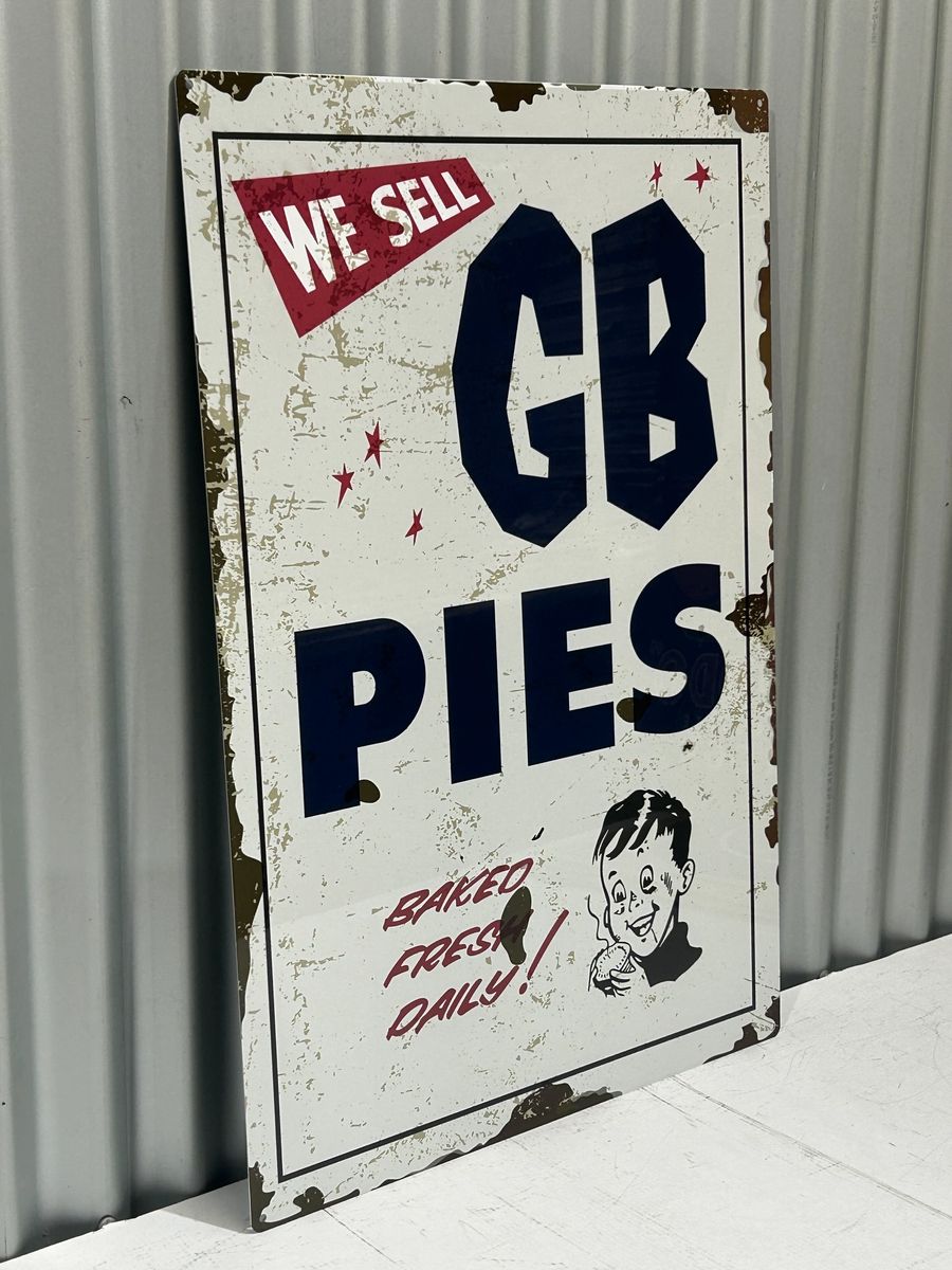 GB PIES 600 MM X 400 MM METAL SIGN