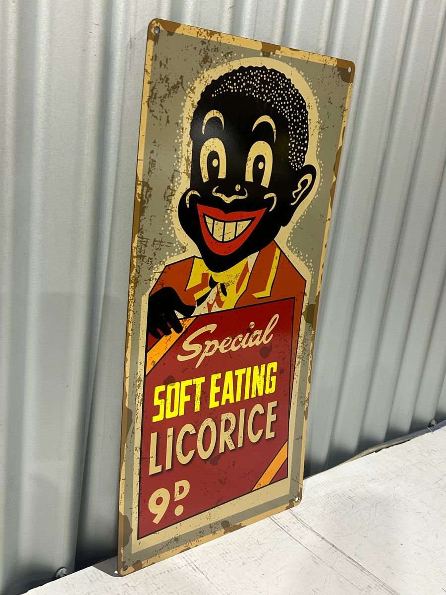 LUCKY BOY LICORICE 600 MM X 300 MM METAL SIGN
