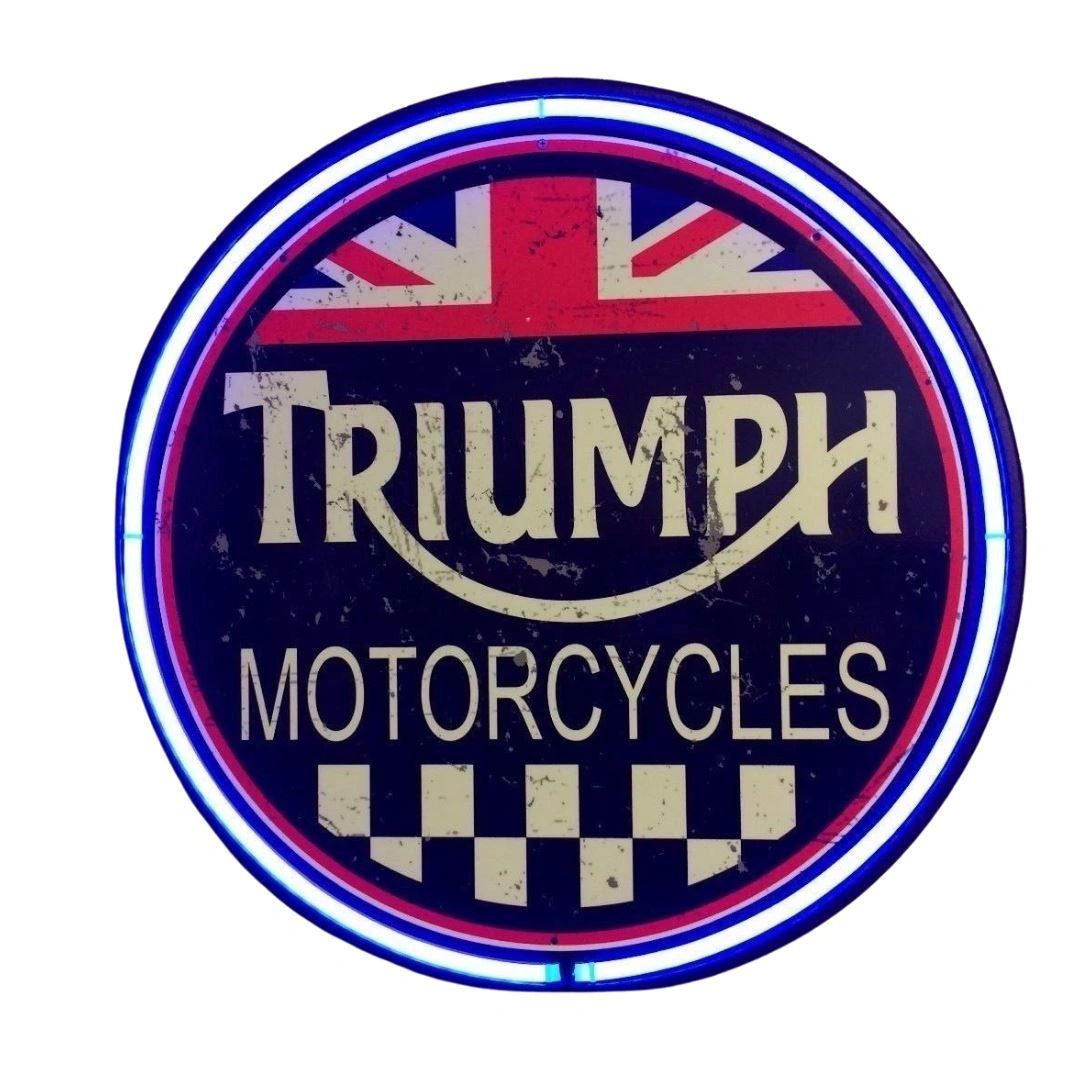 TRIUMPH MOTORCYCLES BLUE NEON SIGN