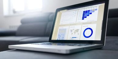 clearly presented data on a laptop screen