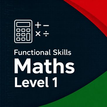 Functional Skills Maths Level 1 graphic with calculator icon.