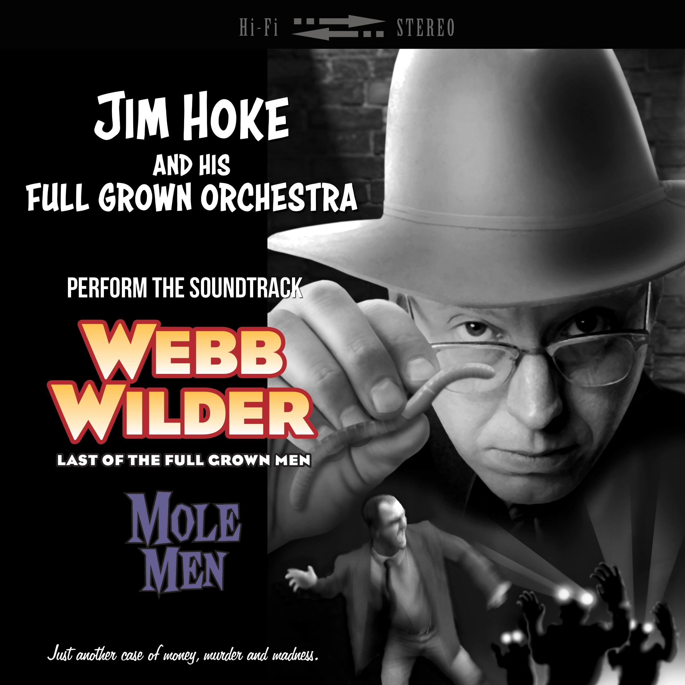 Jim Hoke and his Full Grown Orchestra soundtrack album cover "Mole Men"