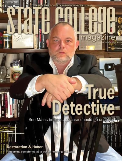 Ken Mains on State College magazine cover as True Detective.