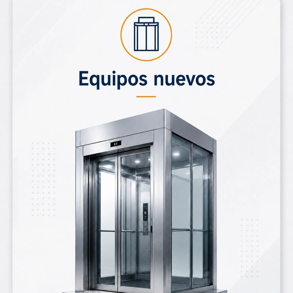 Ascensor moderno con diseño de vidrio y acero.