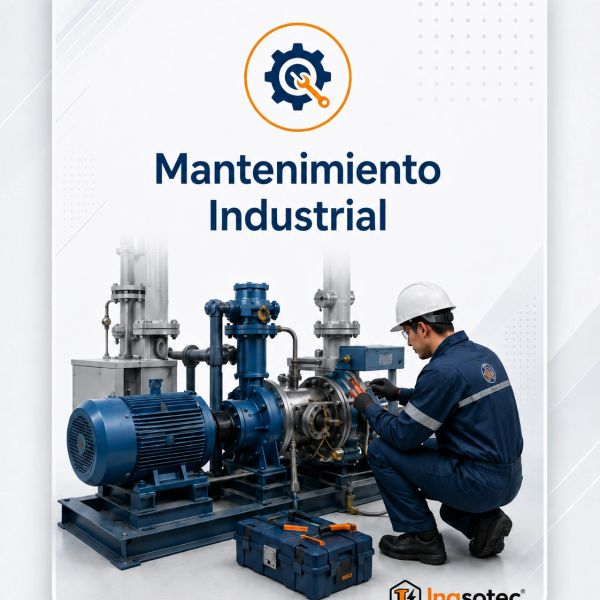 Técnico realizando mantenimiento industrial en maquinaria pesada.